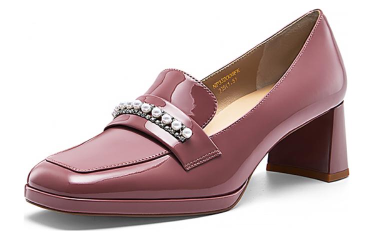 Женские туфли на платформе с массивным каблуком 5,5 см NINE WEST, фуксия — фото 2