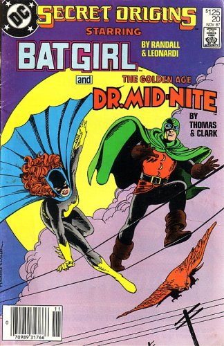 

SECRET ORIGINS, #20 (COMIC BOOK) STARRING BATGIRL & DR. MID-NITE (DC COMICS)