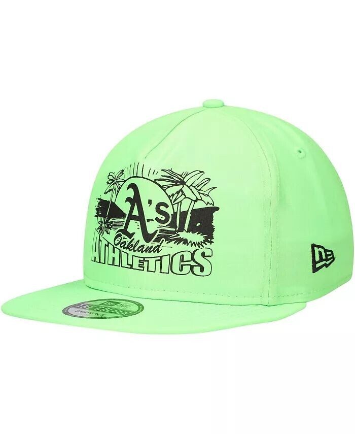 

Мужская зеленая неоновая кепка для гольфиста Oakland Athletics Snapback New Era, зеленый