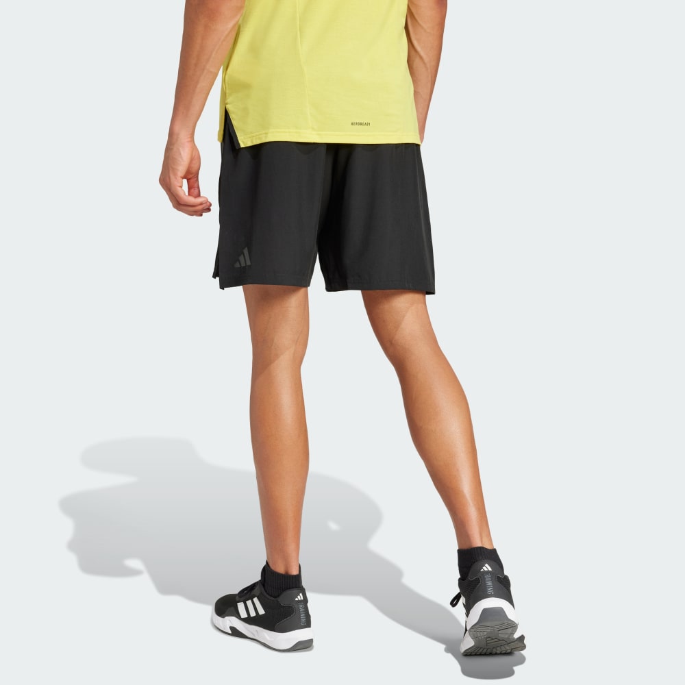 Спортивные шорты Adidas Designed-for-Training 3-Stripes Shorts, черный — фото 2