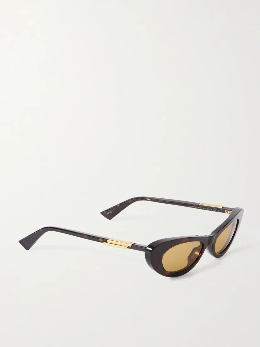 Солнцезащитные очки в черепаховой оправе Ribbon «кошачий глаз» BOTTEGA VENETA EYEWEAR, коричневый — фото 3