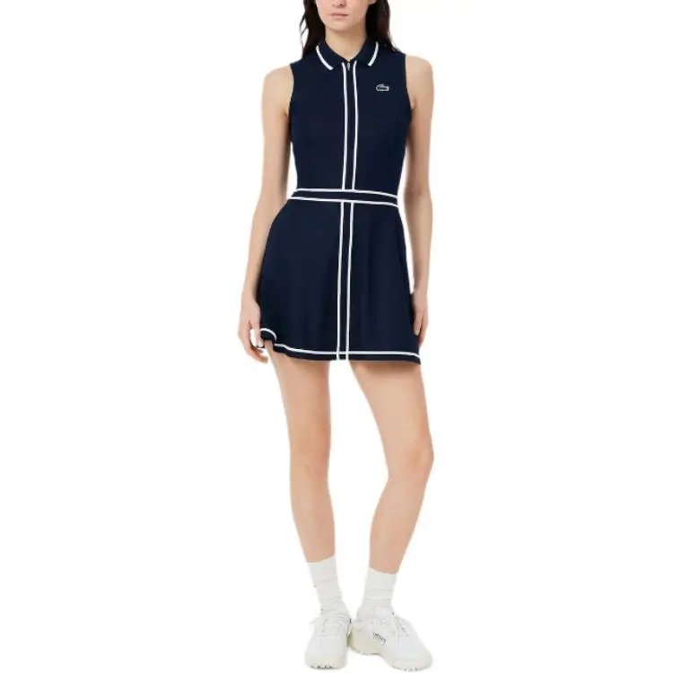 Безрукавное платье LACOSTE Women's Marine Blue, морской синий — фото 4