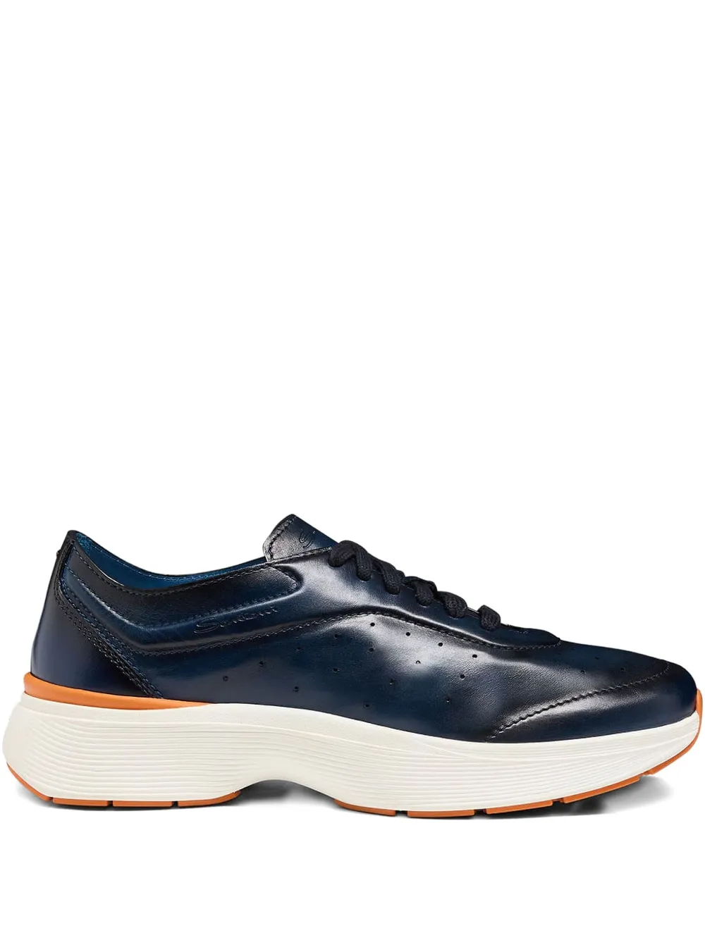 

Кроссовки Bounce из перфорированной кожи Santoni, синий