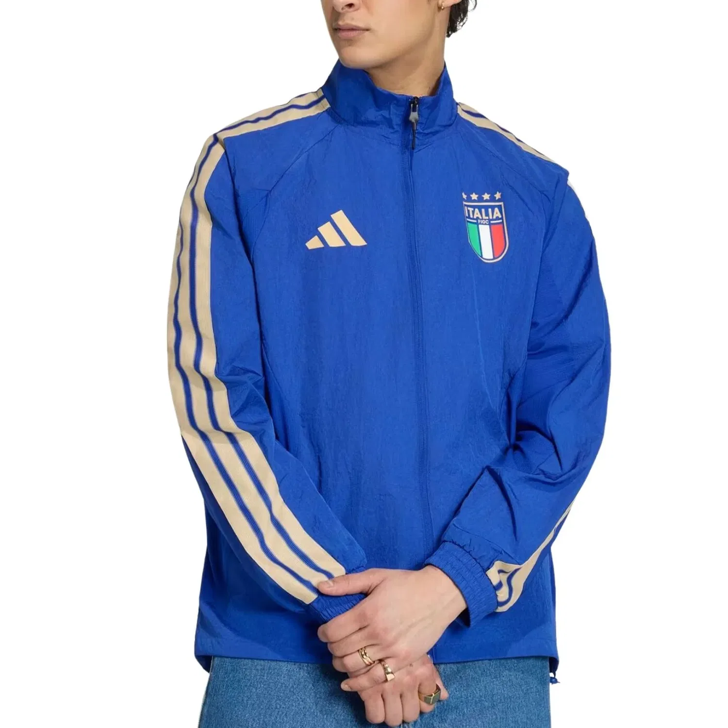 Куртка Adidas Italy 2026 Anthem, синий — фото 2