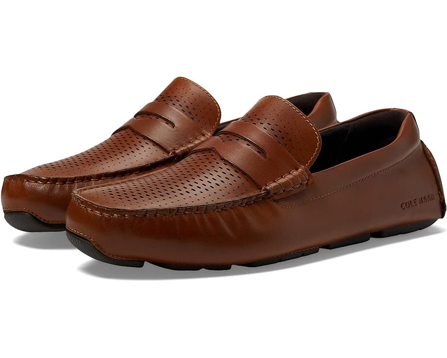 

Лоферы Cole Haan Grand Laser Penny Driver, цвет British Tan/Java