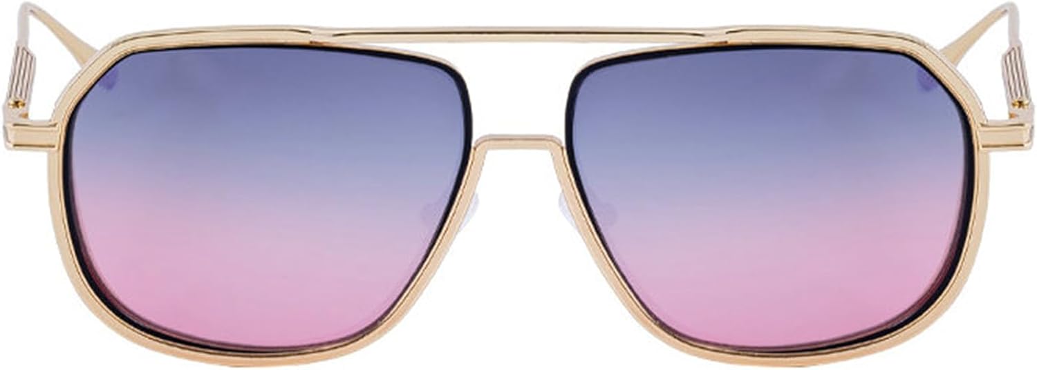 

Мужские солнцезащитные очки Helena Retro с двойной перемычкой, градиентные квадратные очки с защитой от УФ-излучения UV400, женские солнцезащитные очки в стиле панк, C5