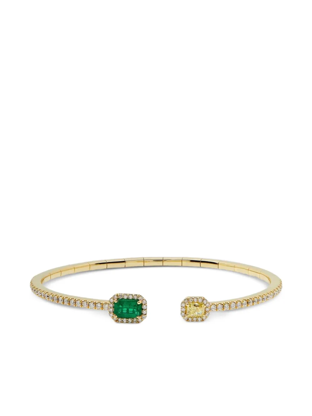 

Браслет-бэнгл из желтого золота с бриллиантами Jewels Aficionado, золотой