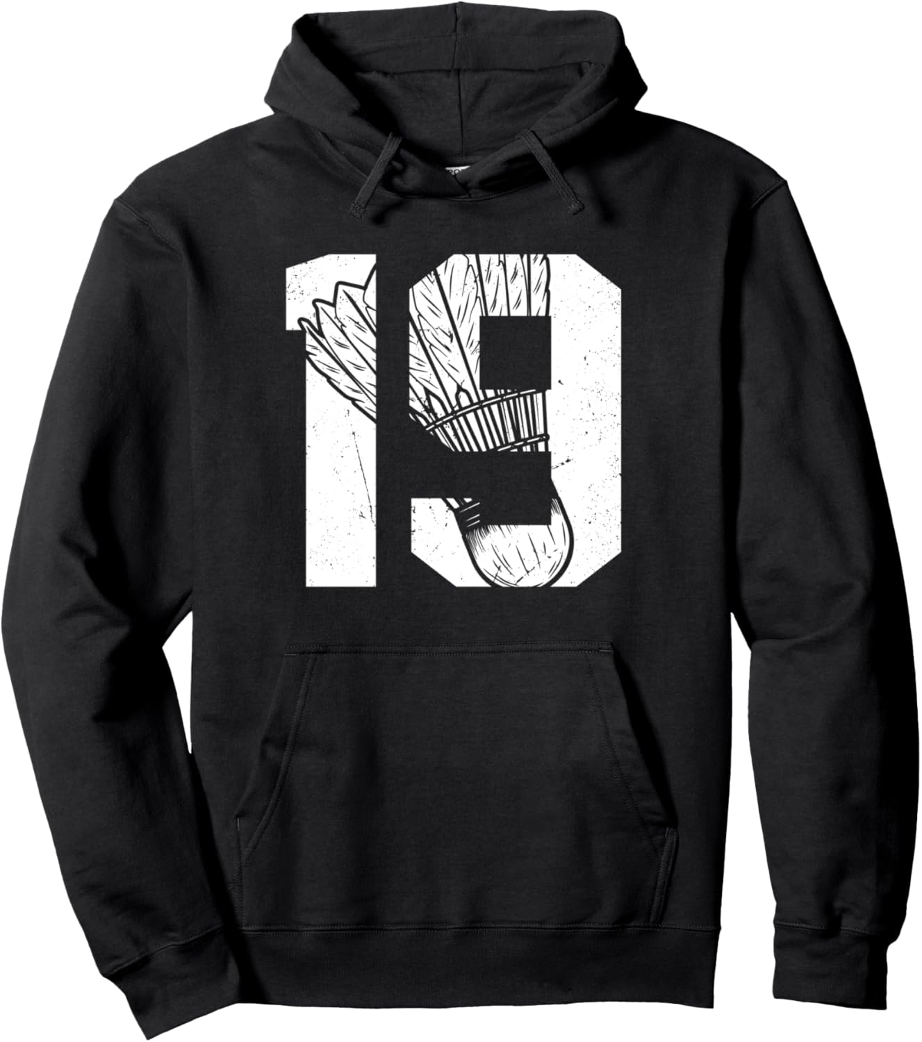 

Юноша, отмечающий 19-летие, игрок в бадминтон, толстовка с надписью «19 лет, бадминтонист» 19 Year Old Birthday Apparel Badminton Boy B-Day, черный