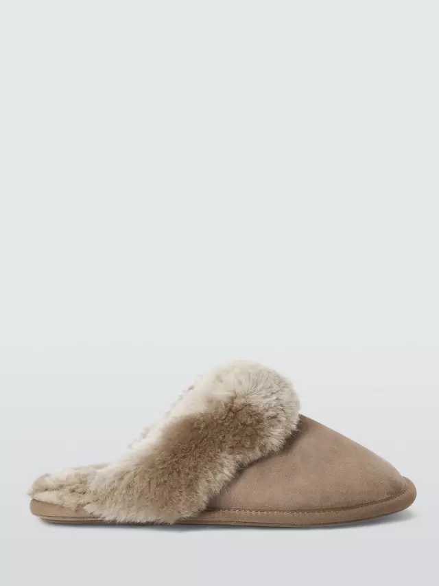 

Тапочки John Lewis Sheepskin Mule, цвет khaki/stone