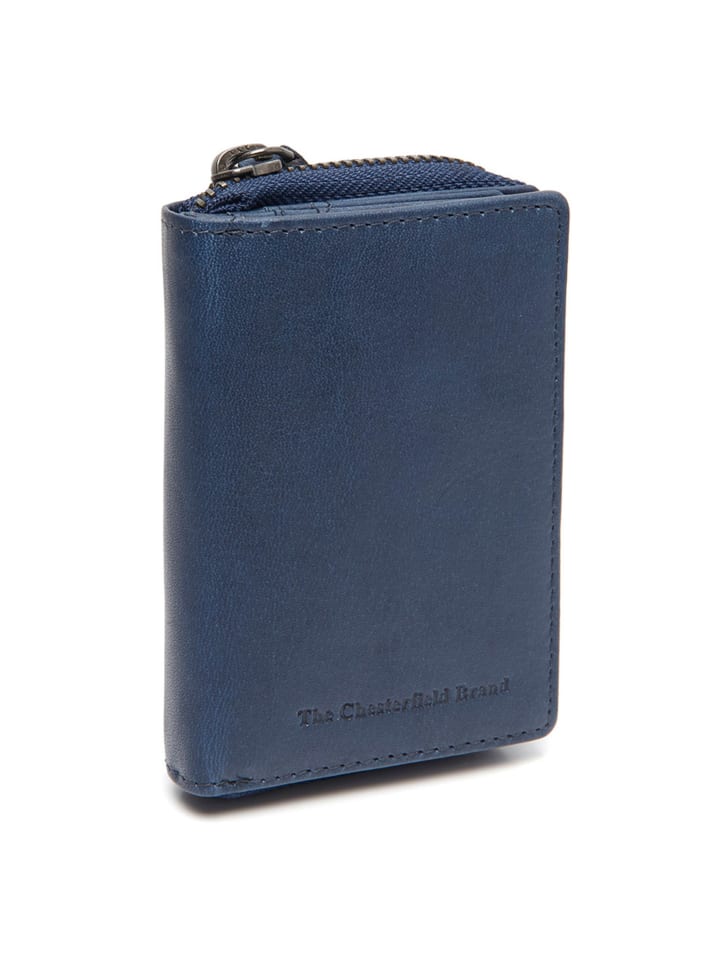 

Кожаный кошелек Sionel с RFID-защитой, 7,5 см, темно-синий The Chesterfield Brand