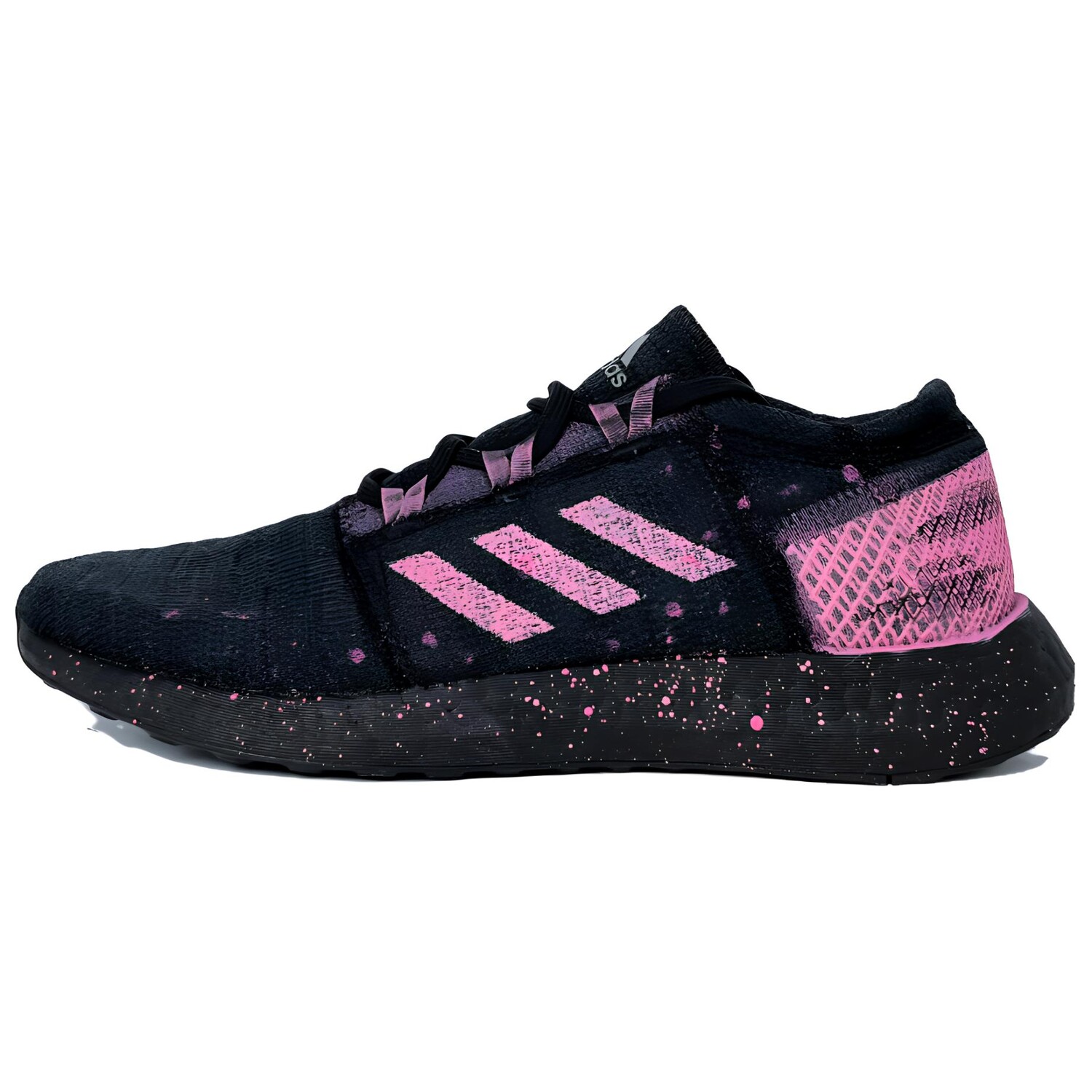 

Кроссовки Pureboost Go Running унисекс с низким верхом, черные/розовые Adidas