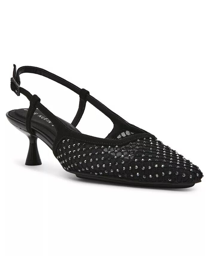 Женские туфли-лодочки Thia со стразами и открытой пяткой на пятке Anne Klein, серый