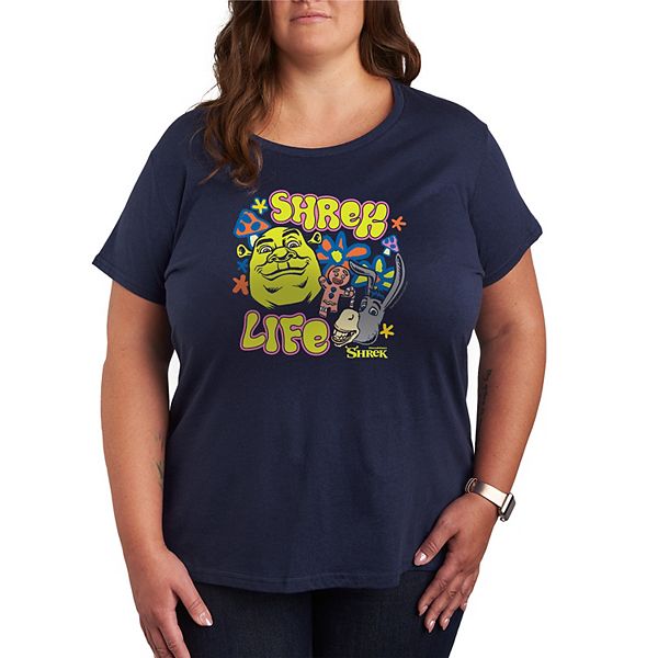 

Футболка Plus size Shrek Life Groovy Florals Dreamworks, Navy, Синий, Футболка Plus size Shrek Life Groovy Florals Dreamworks, Navy