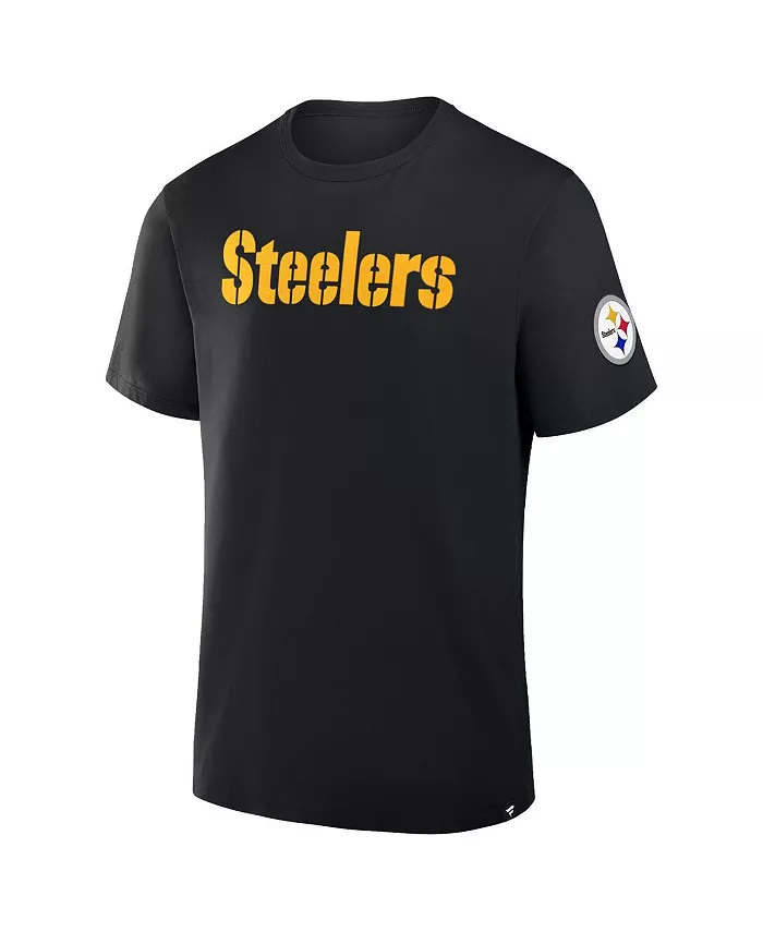 

Мужская черная хлопковая футболка Pittsburgh Steelers Legacy Fanatics