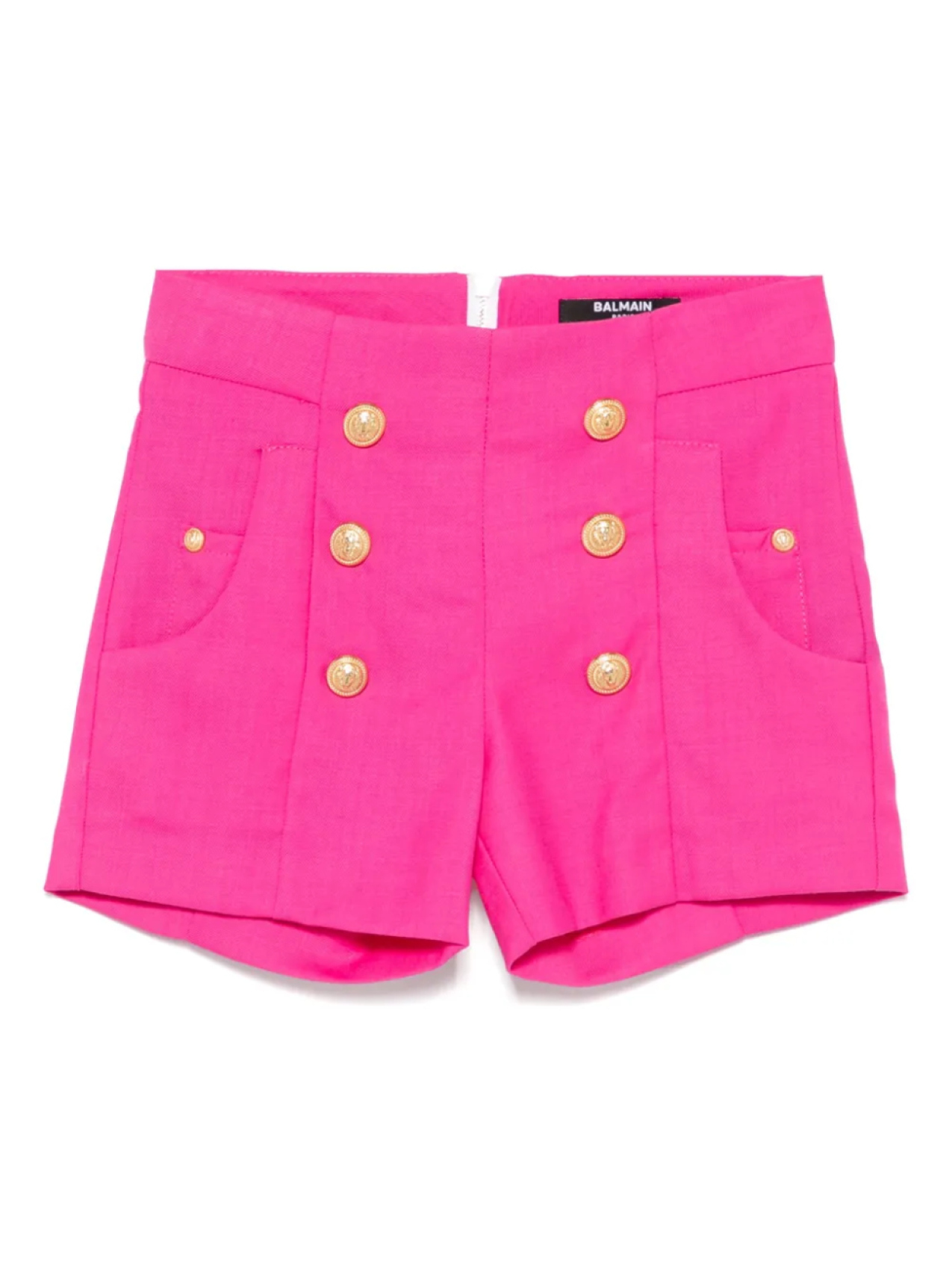 

Детские шорты из твила Balmain Balmain Kids, розовый