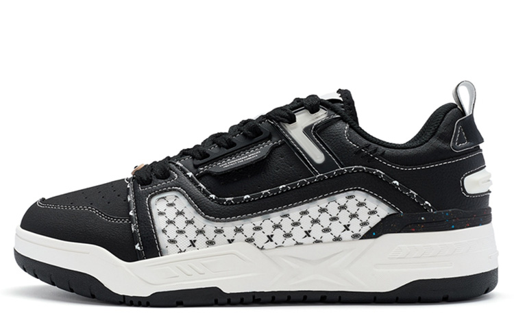 Износостойкие низкие баскетбольные кроссовки мужские Black/Sail White XTEP, черный/Sail белый — фото 3