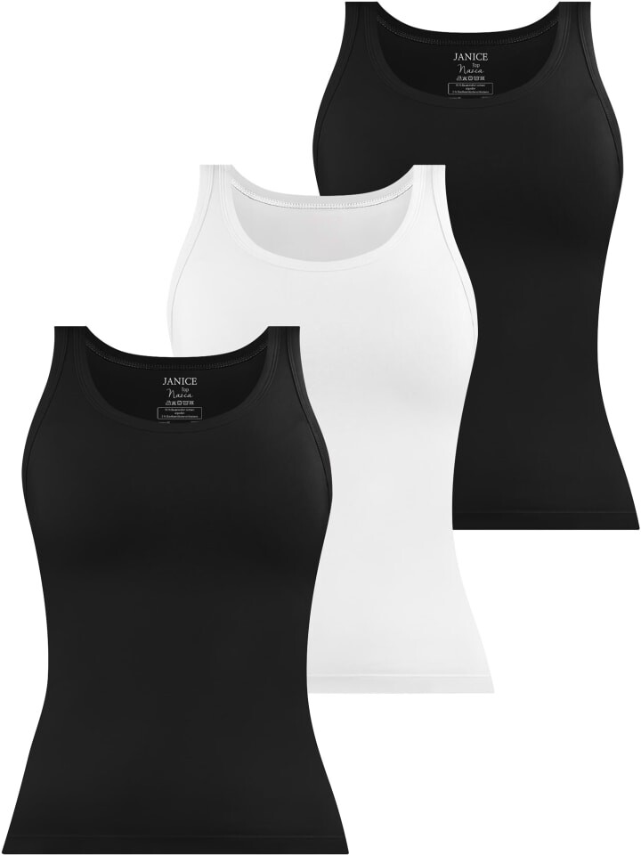 

Топ Janice 3 x Damen Nazca, цвет schwarz/weiß/schwarz