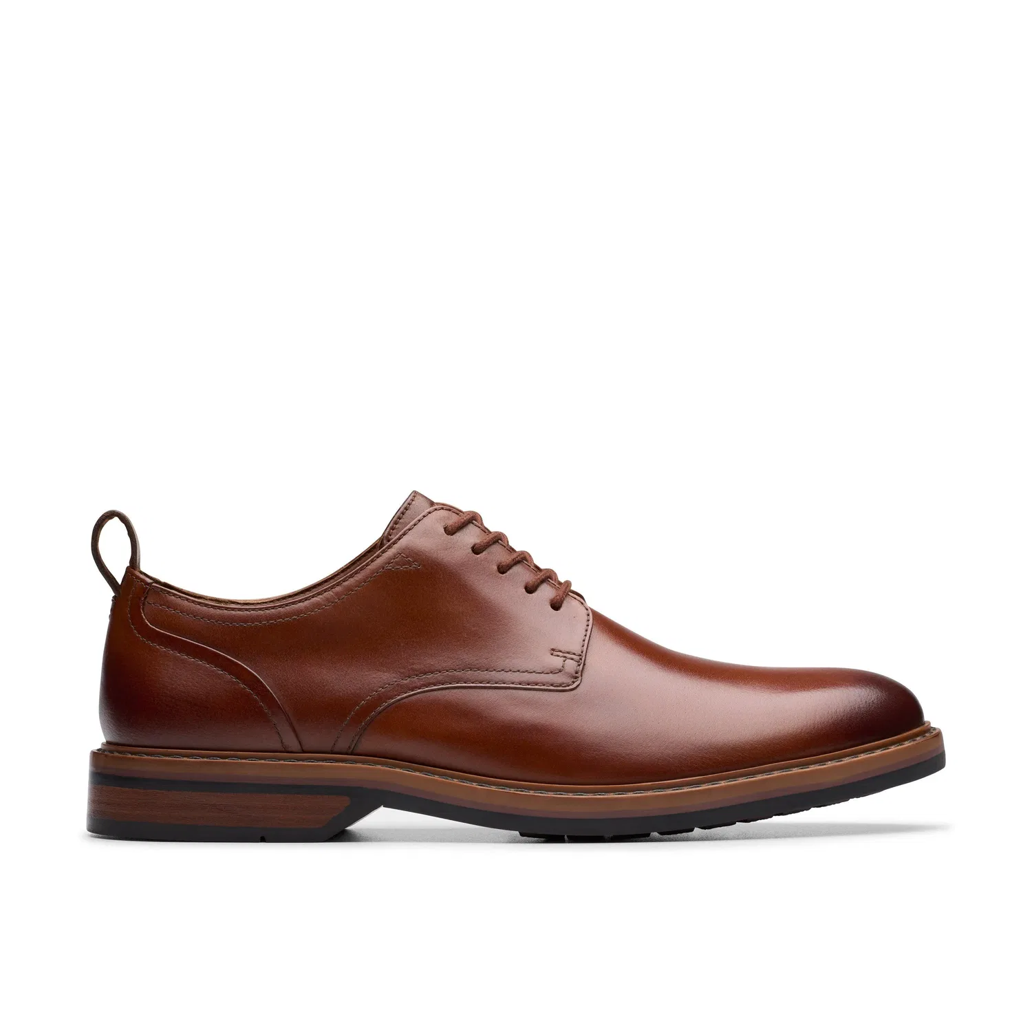 Дерби мужские из натуральной кожи, коричневые, Clarks, коричневый
