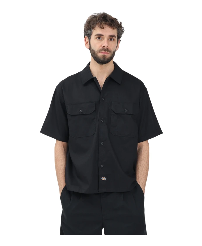 

Черная рабочая рубашка с коротким рукавом Dickies, черный