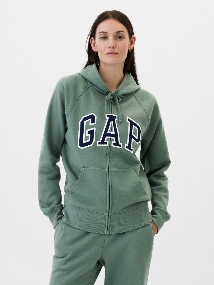 

Толстовка на молнии с логотипом Gap, зеленый