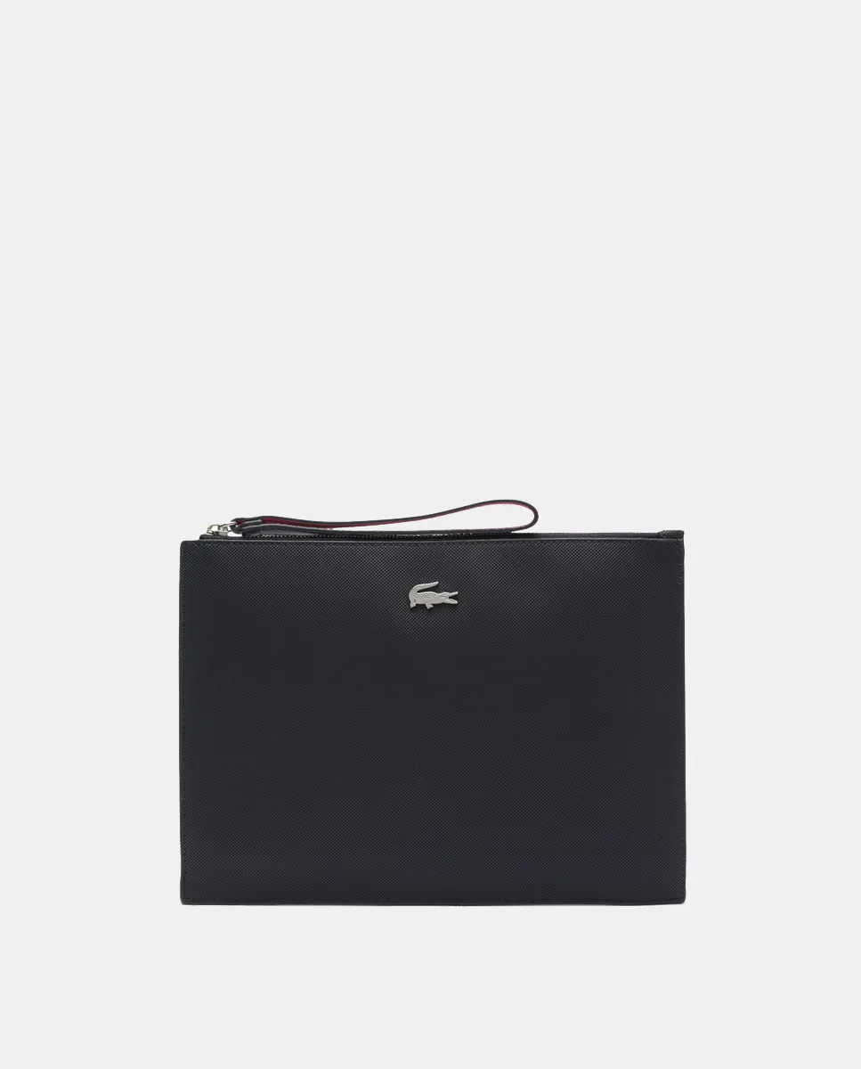 

Черный клатч на молнии Lacoste, темно-синий