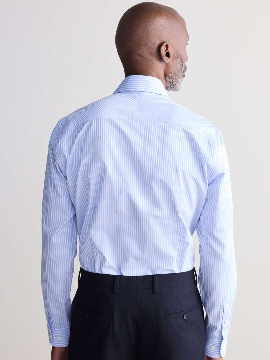 Next Рубашка с пуговицами синего цвета slim fit — фото 4