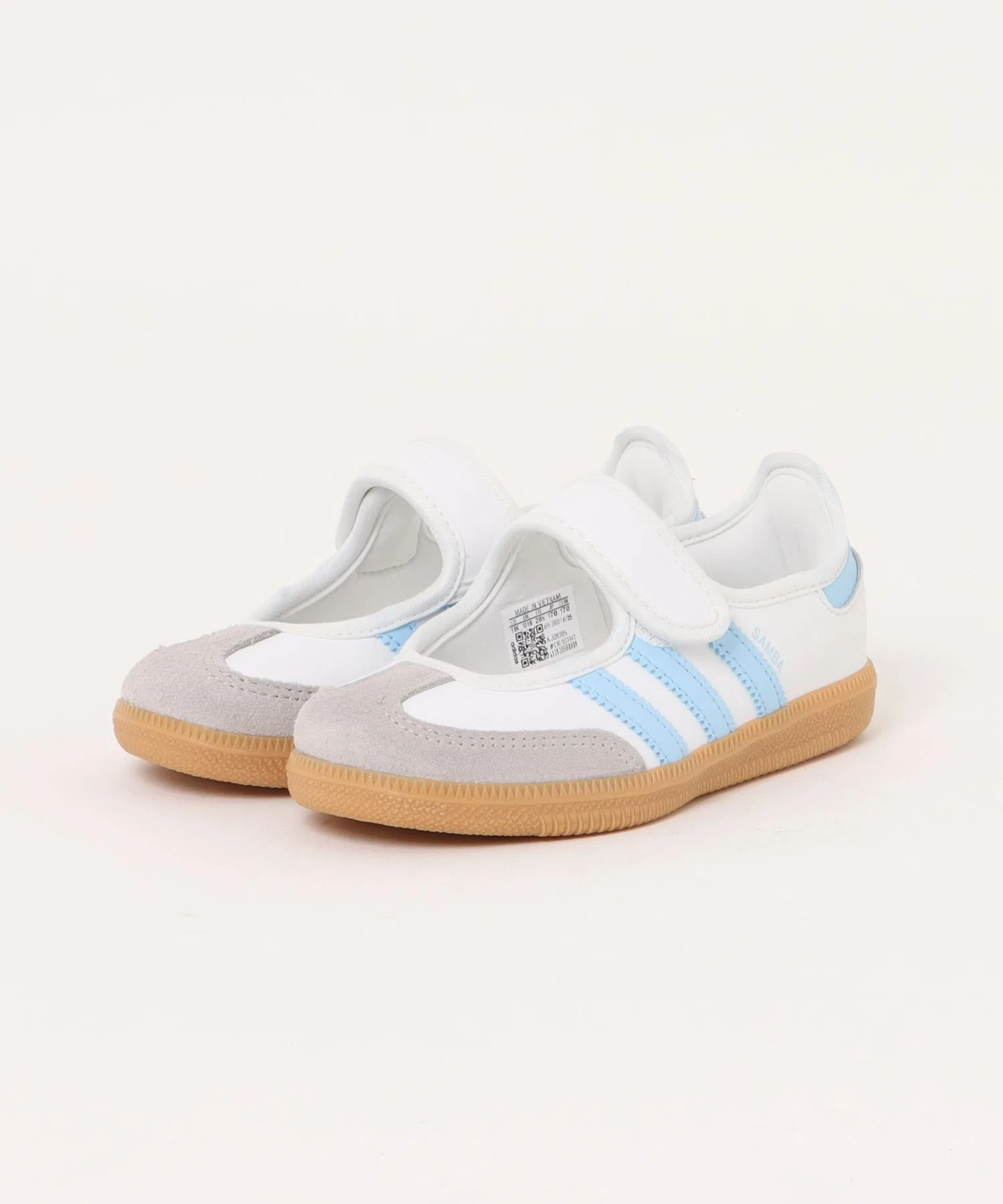Детские кроссовки adidas Samba Jane C из натуральной кожи белые