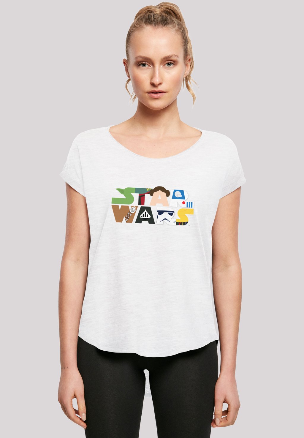 

Футболка с принтом STAR WARS CHARACTER LOGO F4NT4STIC, белый