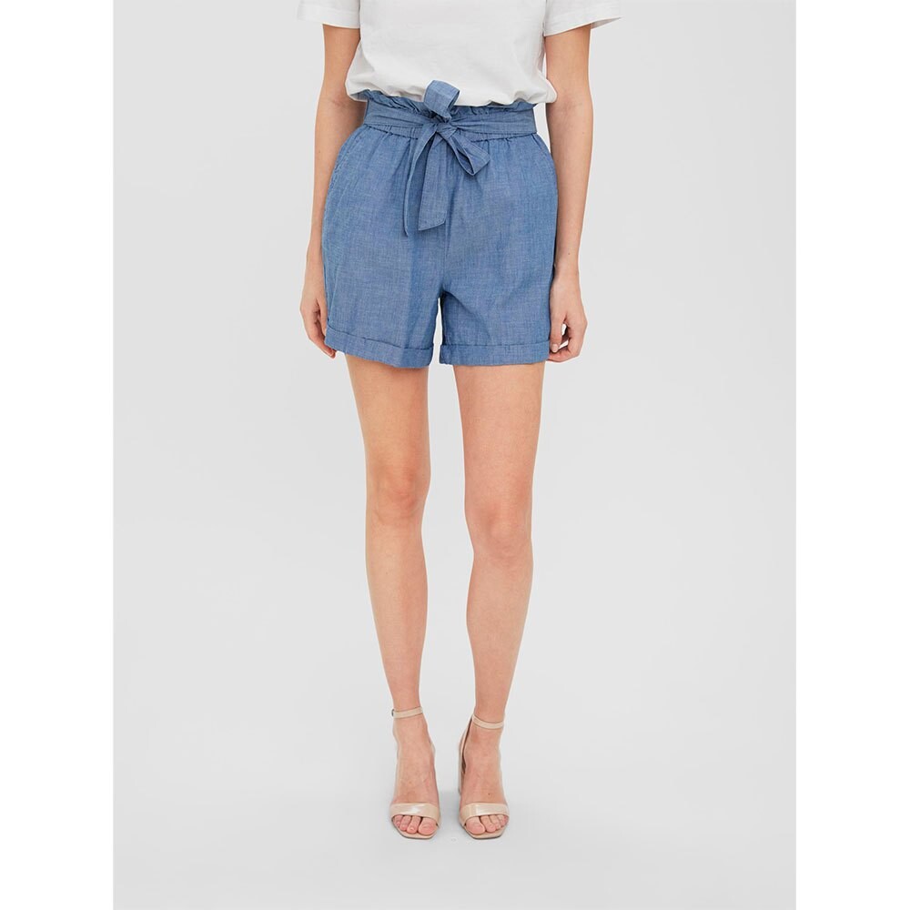 

Шорты Vero Moda Paulina Paperbag High Waist, синий