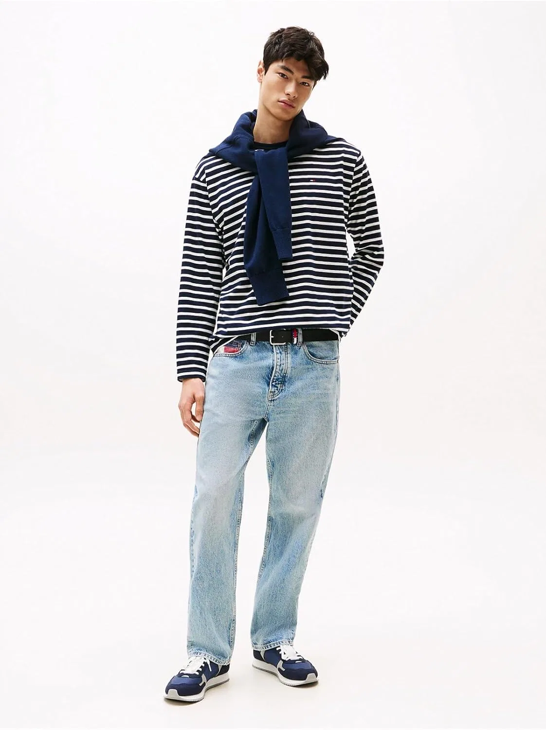 Мужские кроссовки Tommy Jeans TJM Runner Casual Em0em01590 Low Top, Blue Dark Night Navy — фото 3