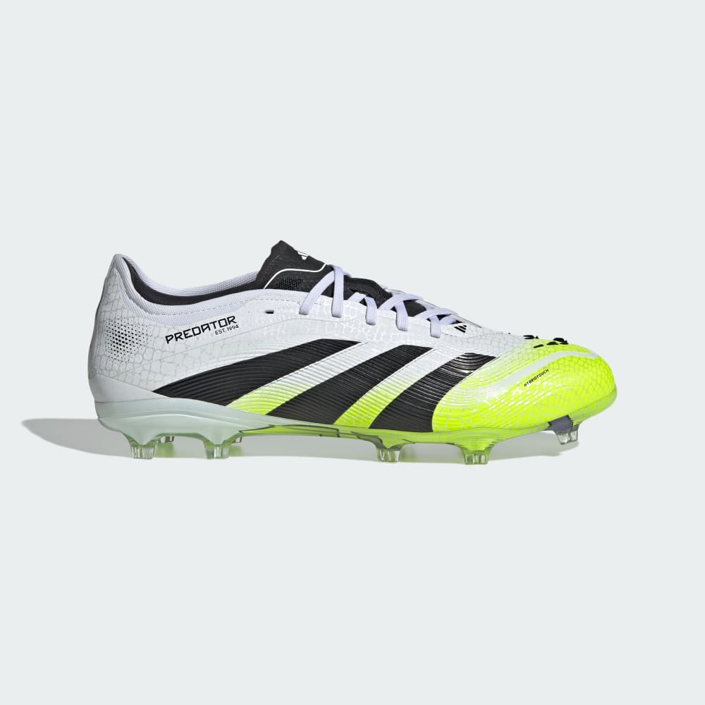Бутсы Adidas Predator Pro Firm Ground Cleats, цвет Cloud White/Core Black/Lucid Lemon — фото 2