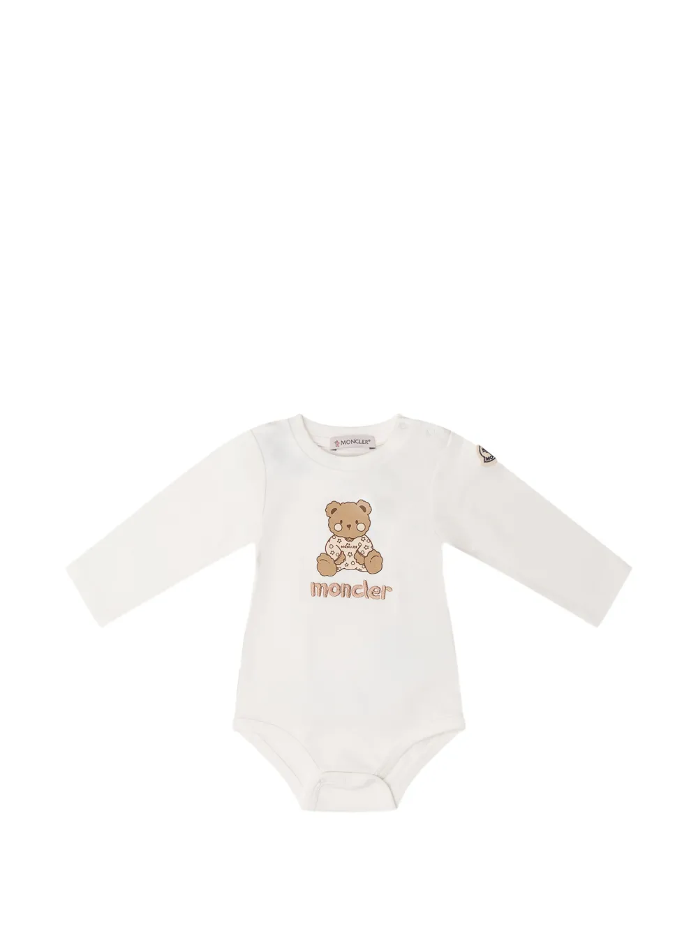 Комплект боди с медвежонком Moncler Enfant, белый — фото 2