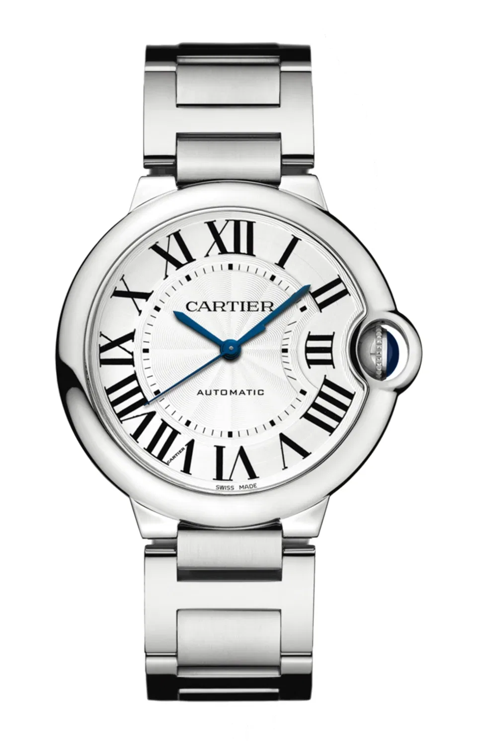 BALLON BLEU DE CARTIER 36 ММ, АВТОМАТИЧЕСКИЙ МЕХАНИЗМ, СТАЛЬ - WSBB0048, серебряный