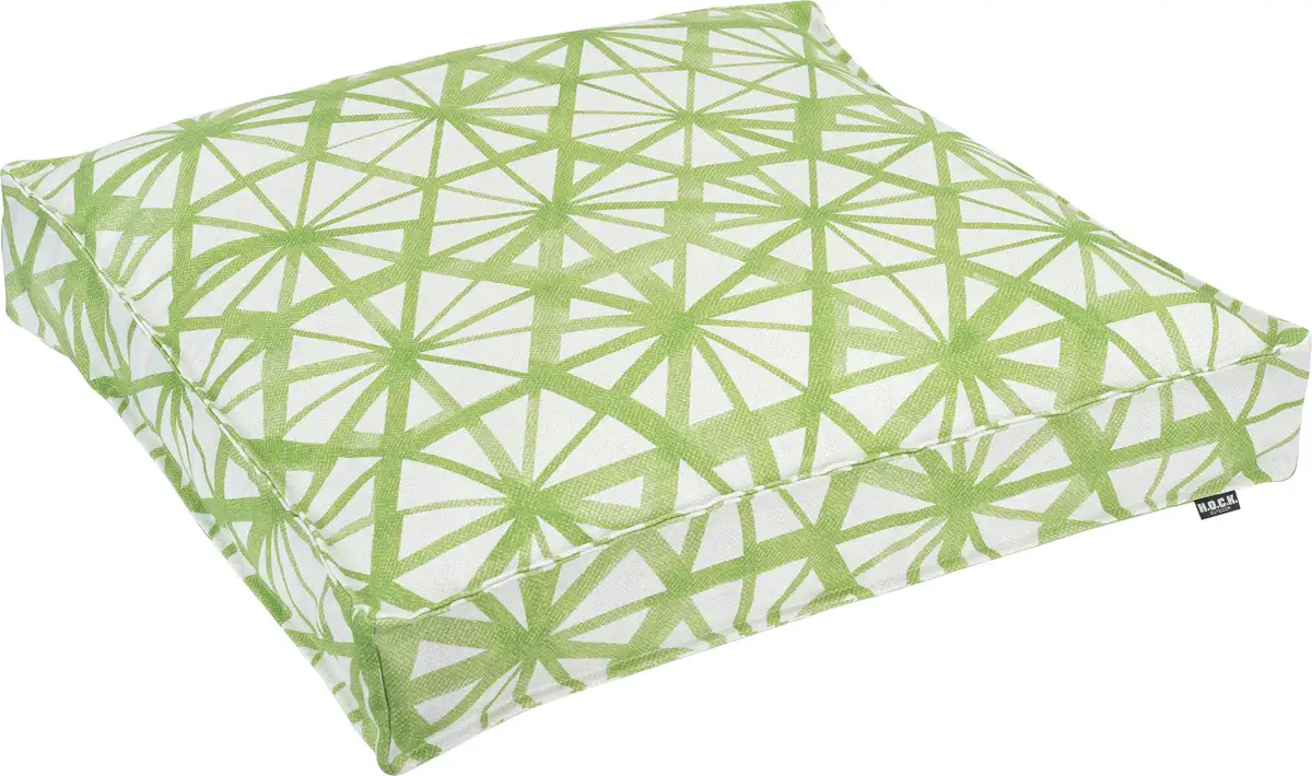 

Х.ОК.К. Подушка напольная "Ками" с геометрическим рисунком H.O.C.K. 60х60 см, цвет grasgrün + gemustert
