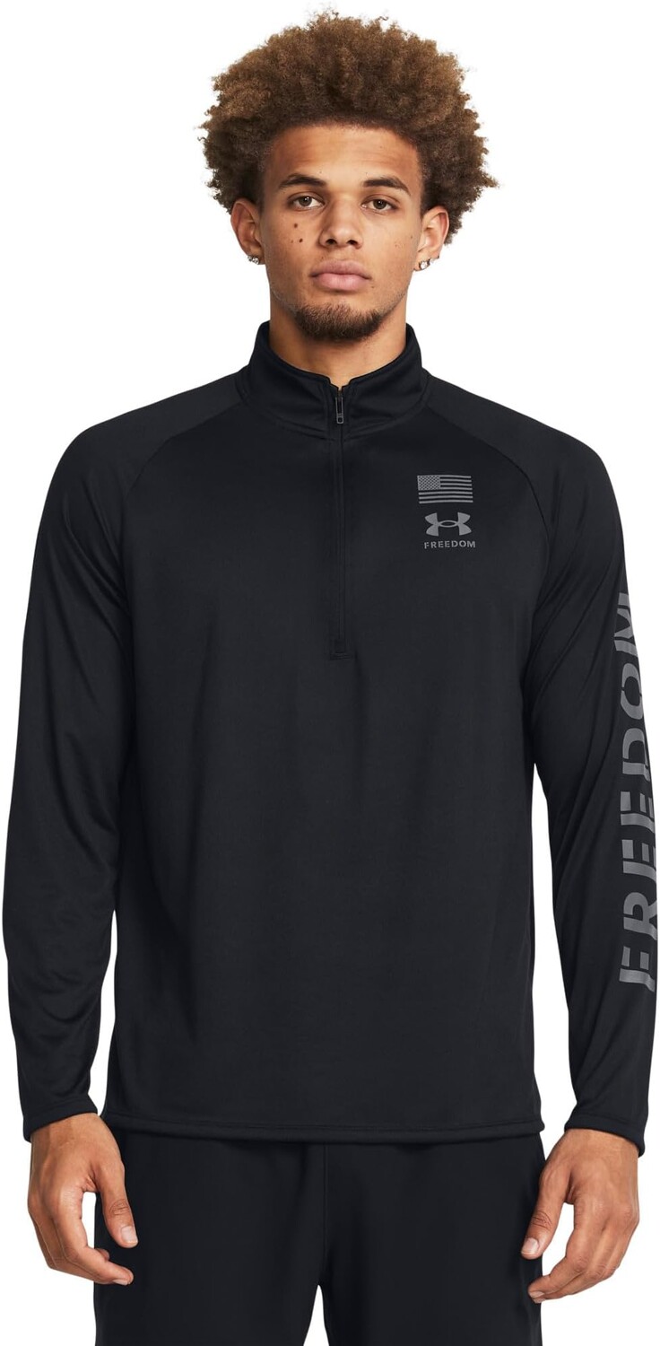 

Толстовка Under Armour Freedom Tech 1/2 Zip, цвет Black/Pitch Gray