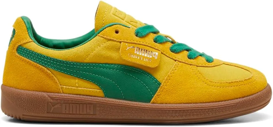 Мужские кожаные туфли Puma Palermo, желтый/зеленый — фото 3