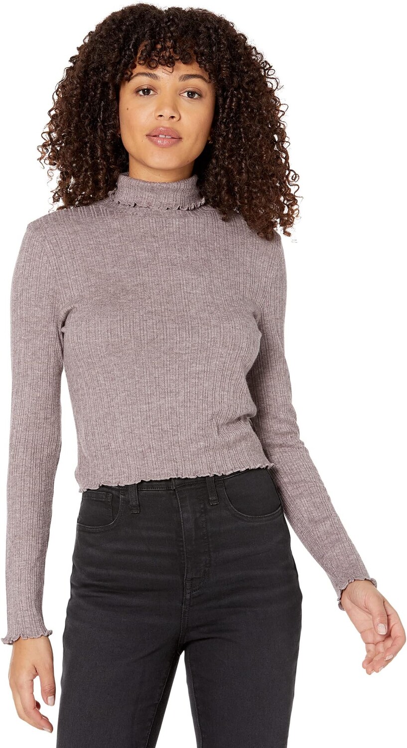 

Топ Madewell Soju Crop Turtleneck Solid, цвет Chocolate Raisin