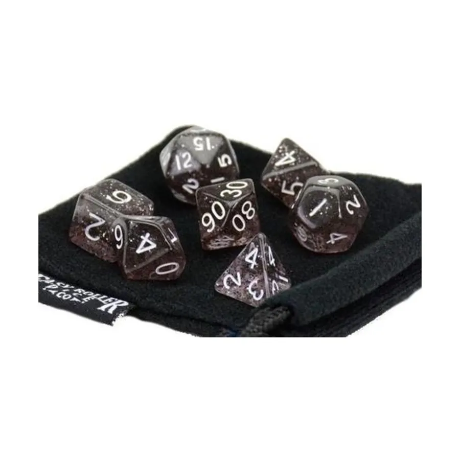 

Темный блеск с белым (7), Dice - 7 Piece Poly Sets - Glitter/Sparkle (Easy Roller Dice)