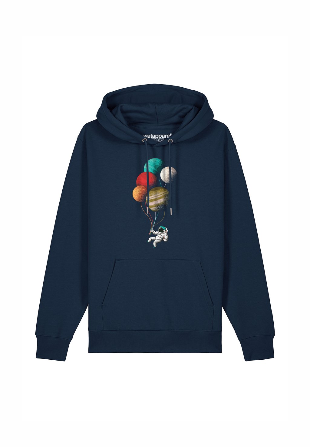 

Толстовка с капюшоном BALLOON SPACEMAN watapparel, темно-синий