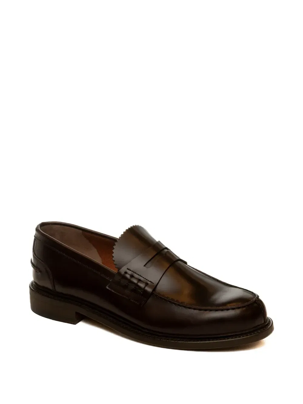 Лоферы пенни с зубчатым краем Berwick Shoes, коричневый — фото 2