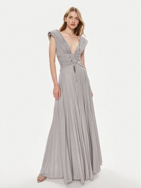 

Платье стандартного кроя Elisabetta Franchi, серебряный
