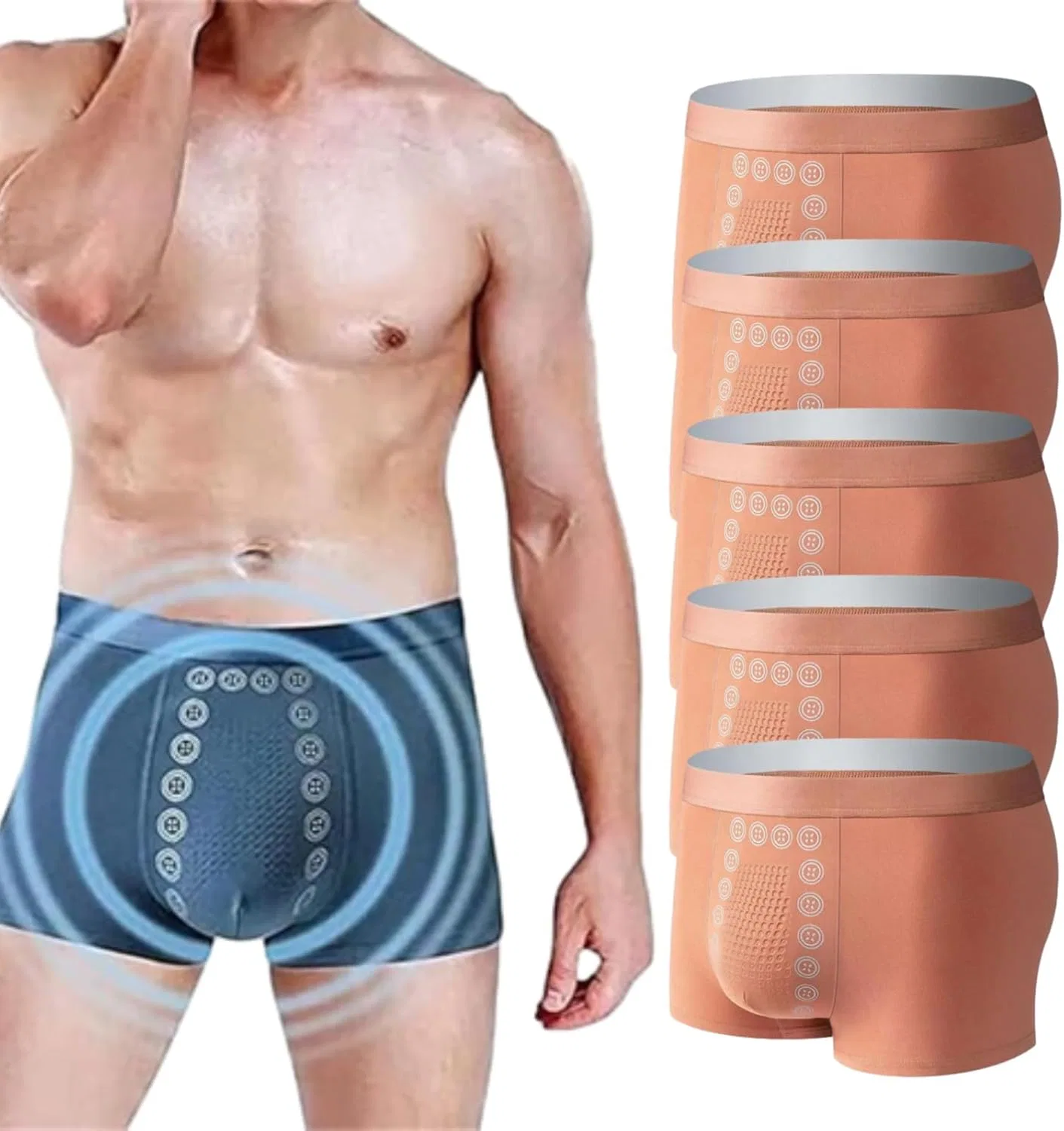 Боксеры дышащие, магнитная терапия, Orange-5pcs GENERIC