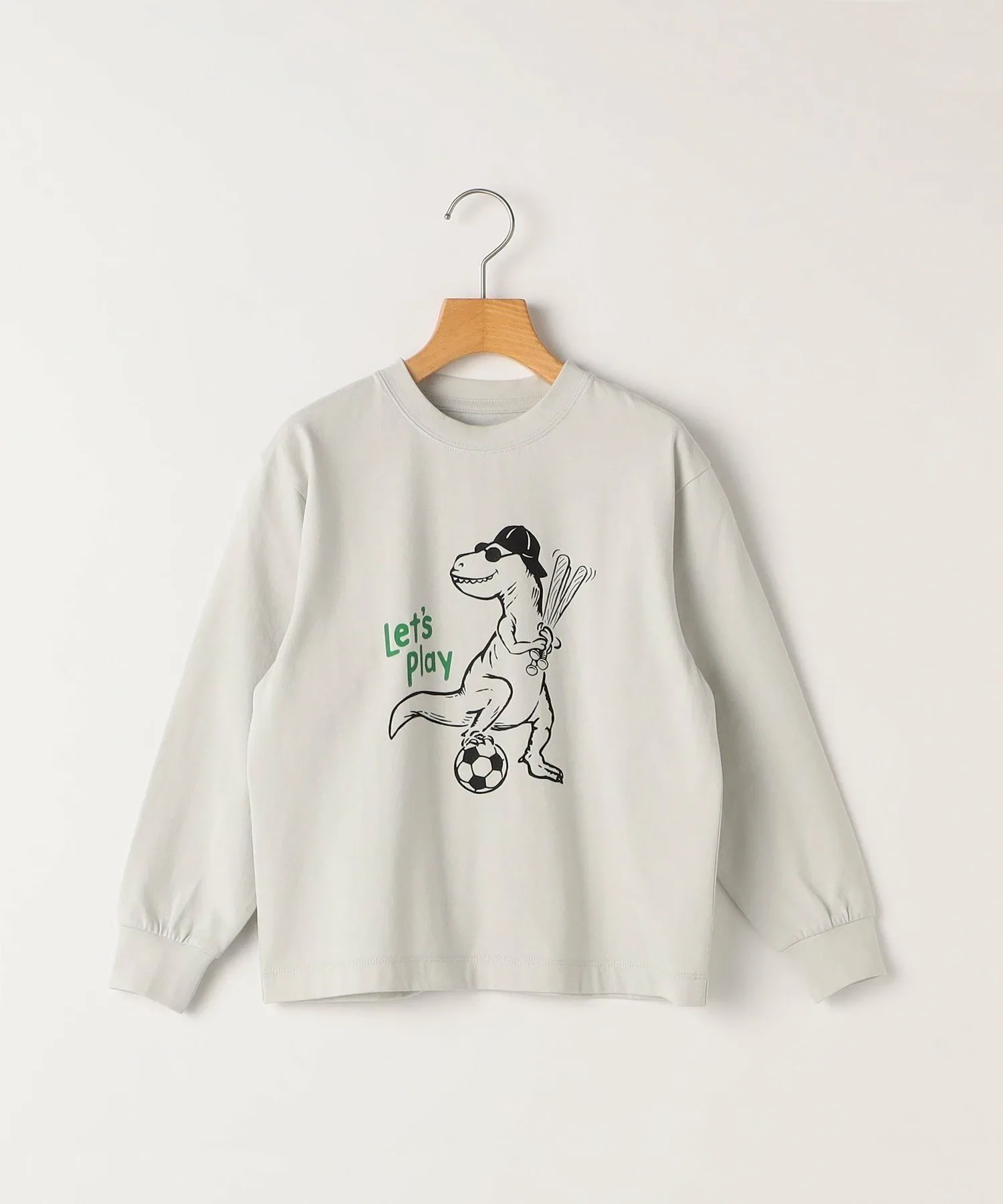 ARCH&LINE: 80~90 см / Футболка с длинным рукавом с динозаврами SHIPS KIDS, Top Gray