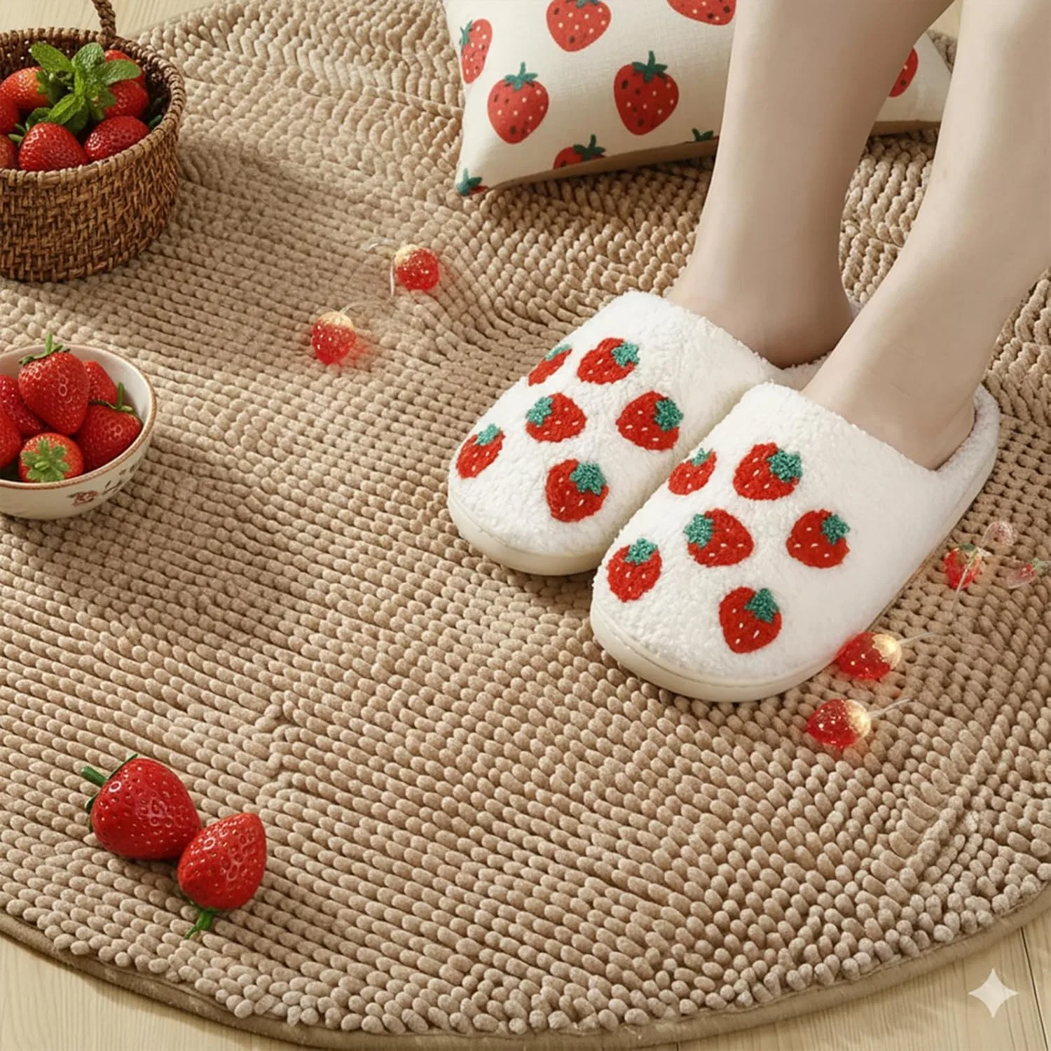 Тапочки с тыквой женские, K-strawberry TSUWP — фото 2