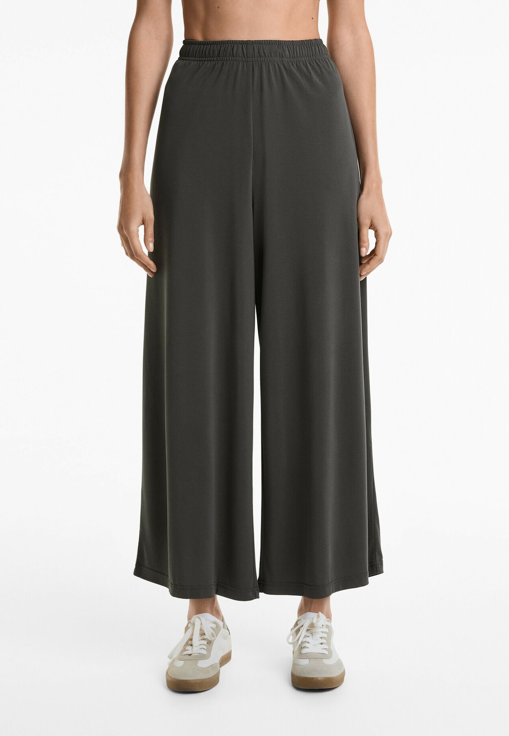 

Брюки SOFT TOUCH CROP WIDE LEG OYSHO, темно-серый