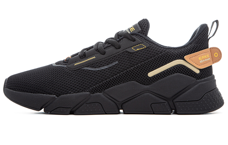 

Низкие спортивные повседневные кроссовки мужские черно-желтые Erke