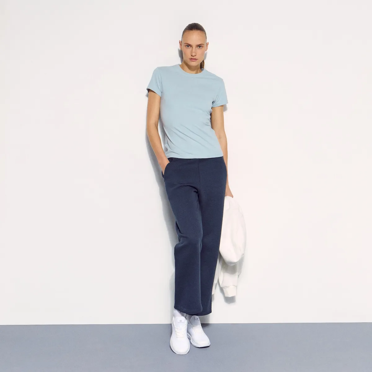 

Женские теплые прямые спортивные повседневные длинные брюки Boomerang, темно-синий