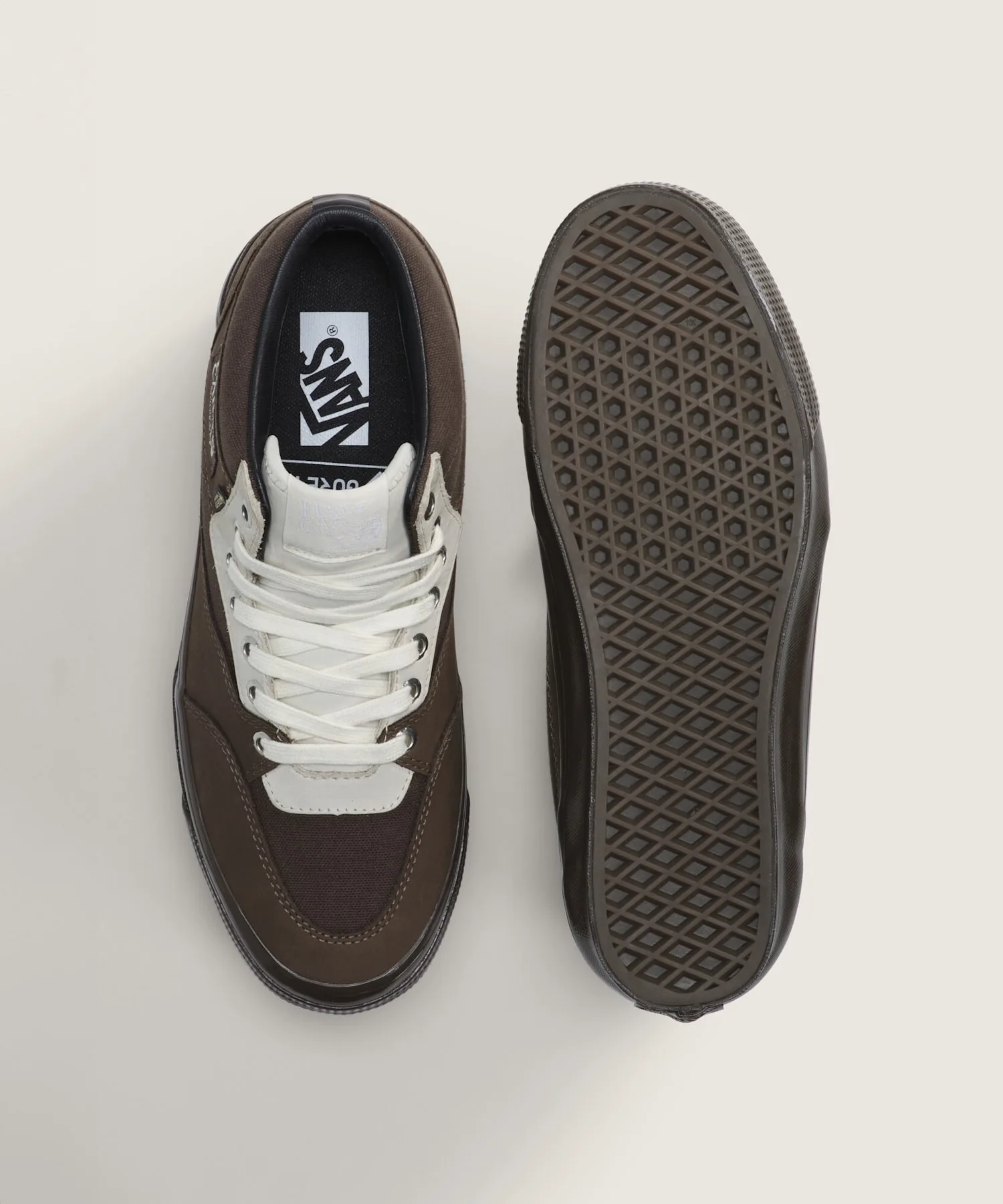 Кроссовки из натуральной кожи с Gore-TEX Half Cab 33 GTX Stockholm C VANS темно-коричневые — фото 3