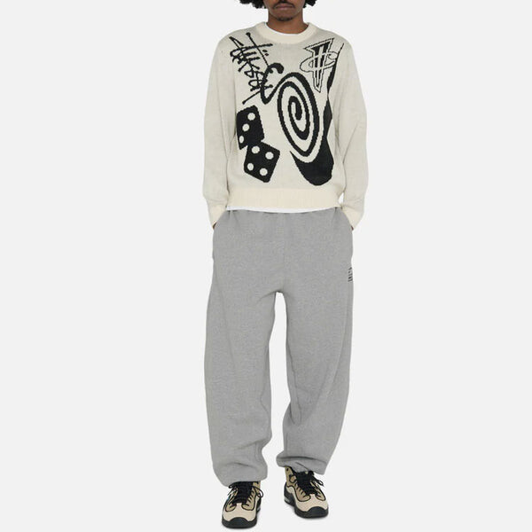 Спортивные штаны Nike Fleece Pants x Stussy 'Dark Gray Heather', серый — фото 3