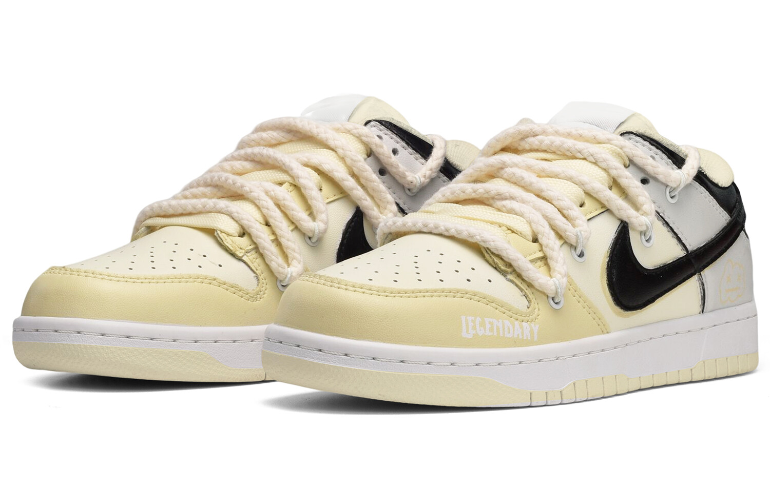 

Кроссовки Nike Dunk Skateboard Shoes Men Low-Top Yellow Black